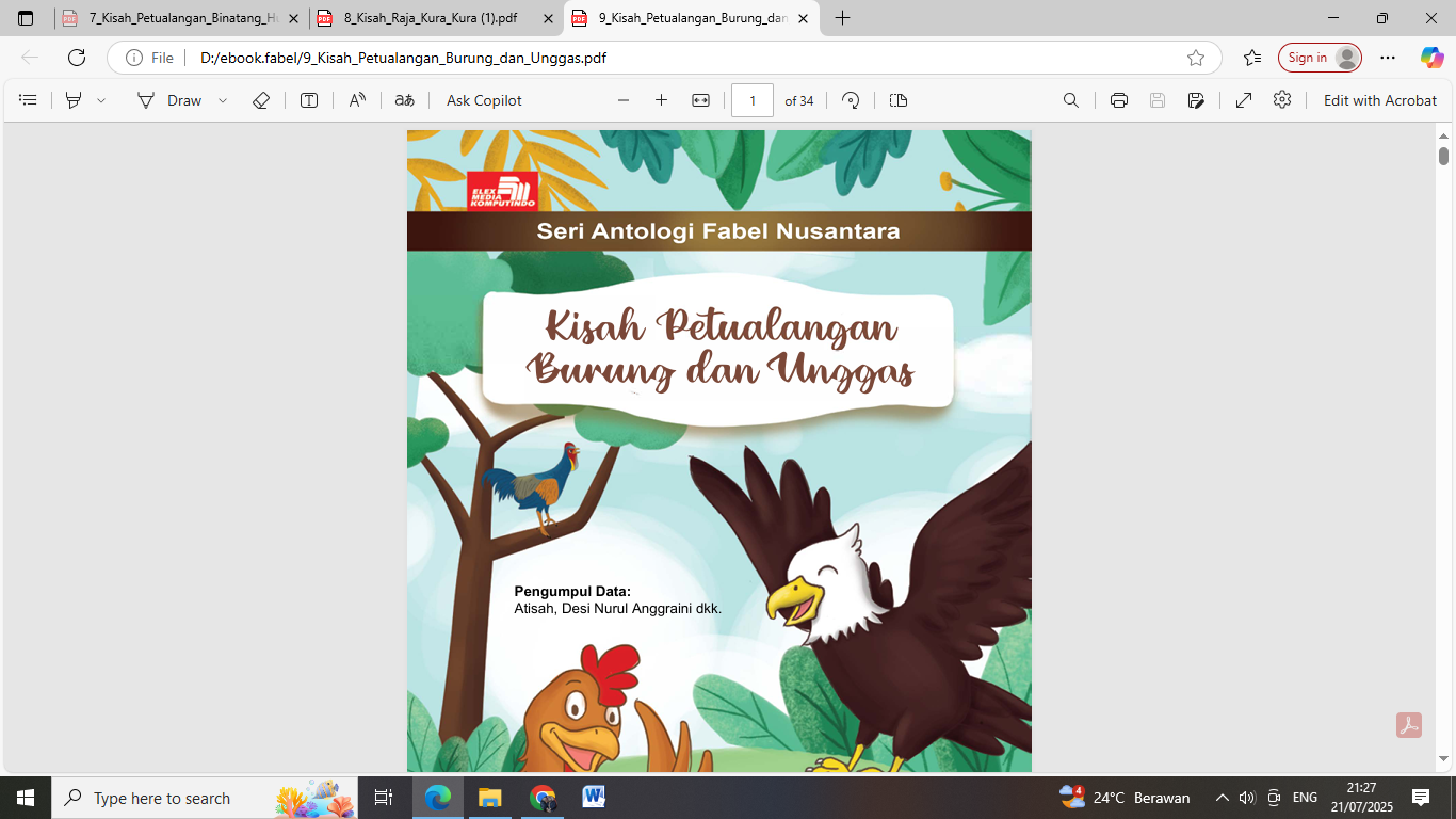 Kisah Petualangan  Burung dan  Unggas