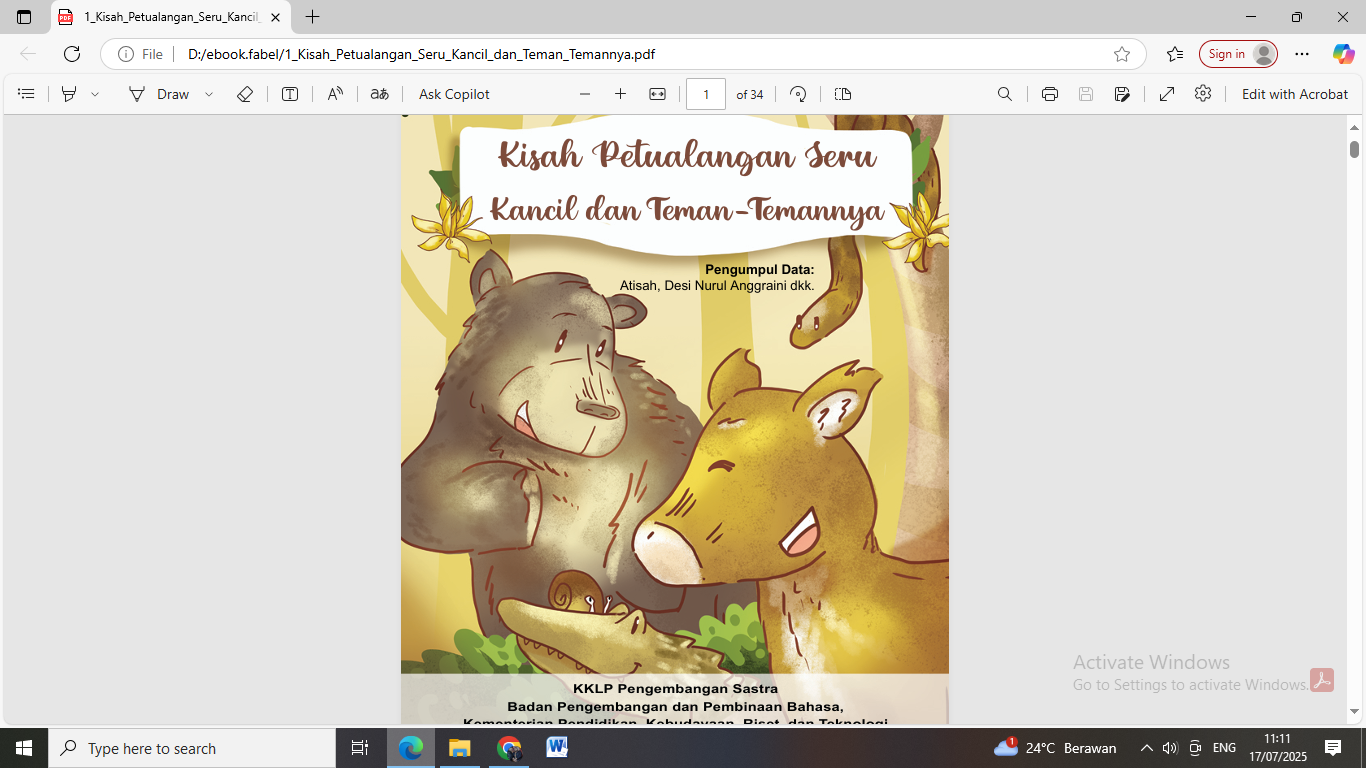 Kisah Petualangan  Seru Kancil   dan Teman-Temannya